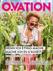Arabella Kiesbauer in der O.VATION Magazin Ausgabe 02/2022 powered by OBSERVER
