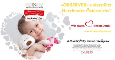 OBSERVER unterstützt die "Herzkinder Österreich"