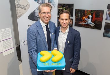 Florian Laszlo und Stephan Ifkovits auf der 130 Jahre OBSERVER Feier.